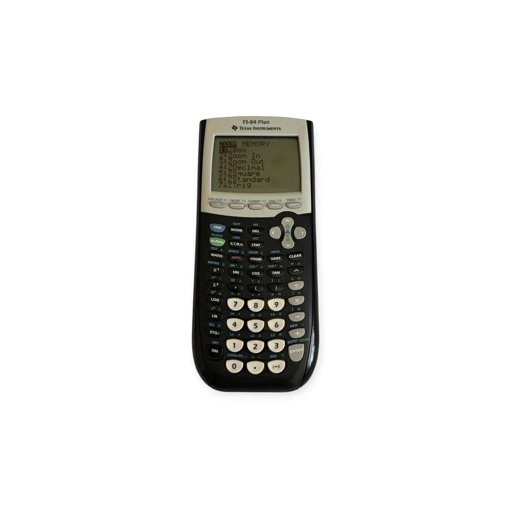 Texas Instruments TI-84 Plus Graphing Calculator Black Silver SAT ACT AP Exam